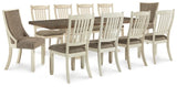 Bolanburg Antique White Dining Table And 10 Chairs