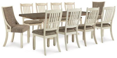 Bolanburg Antique White Dining Table And 10 Chairs