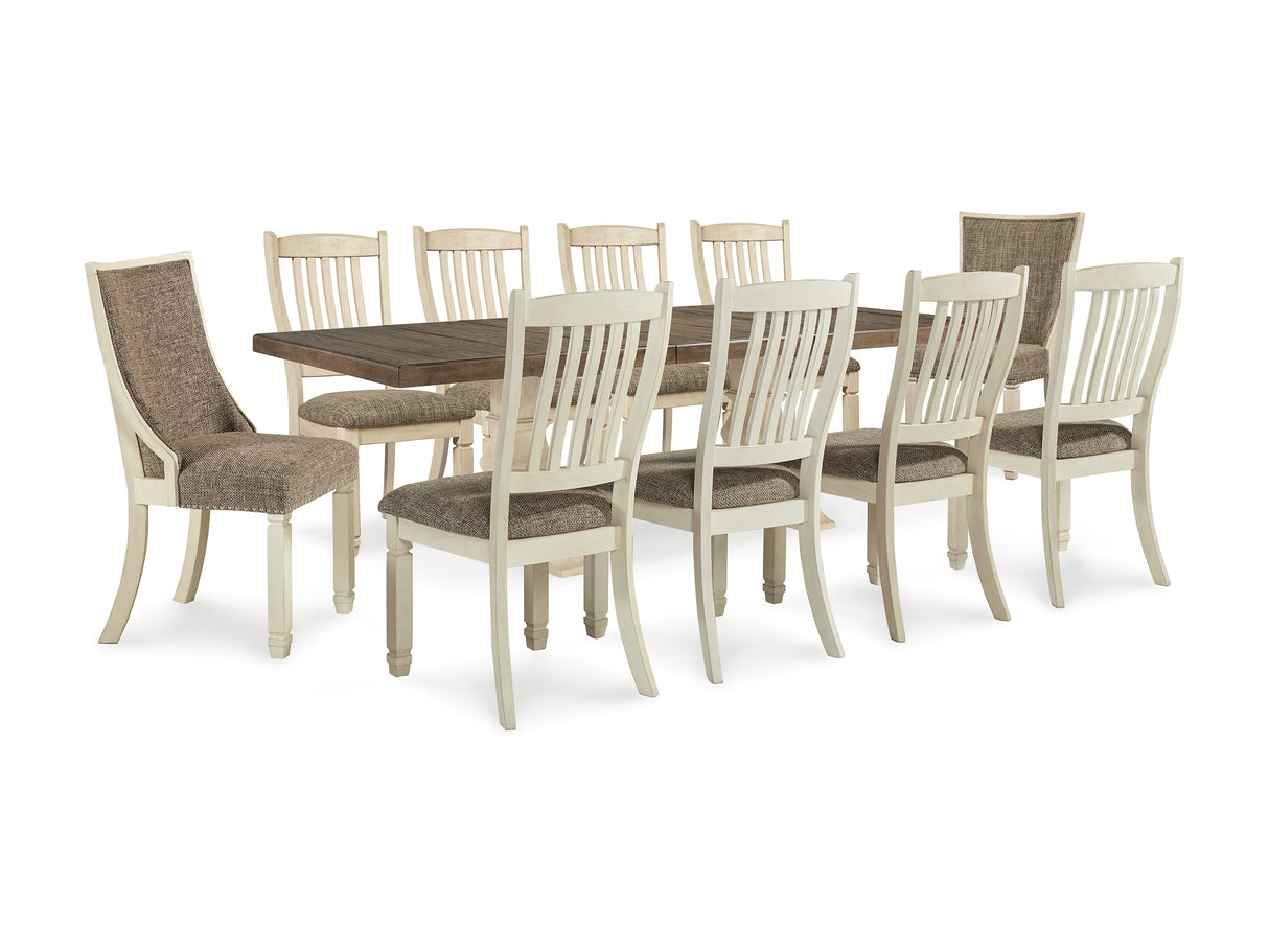 Bolanburg Antique White Dining Table And 10 Chairs