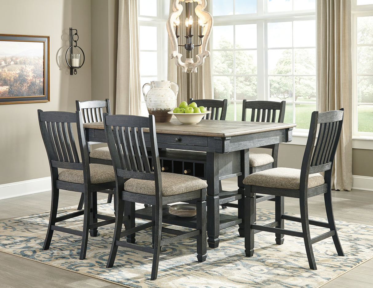 Tyler Black/Gray Creek Counter Height Dining Table