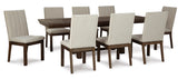 Dellbeck Brown/Beige Extendable Dining Set