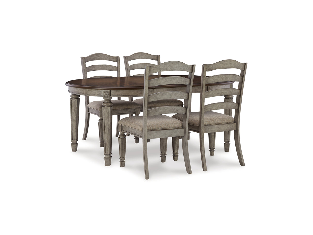Lodenbay Antique Gray Dining Table And 4 Chairs
