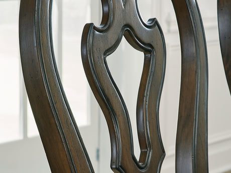 Maylee Dark Brown Dining Table And 6 Chairs