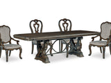 Maylee Dark Brown Dining Table And 4 Chairs