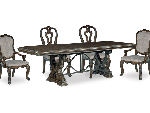 Maylee Dark Brown Dining Table And 4 Chairs