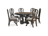 Maylee Dark Brown Dining Table And 6 Chairs