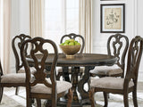 Maylee Dark Brown Dining Table And 6 Chairs