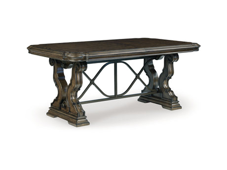 Maylee Dark Brown Dining Extension Table