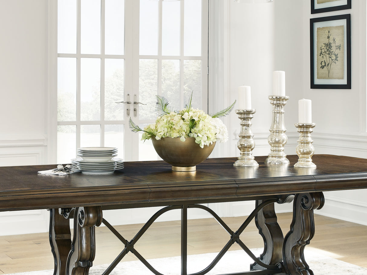 Maylee Dark Brown Dining Extension Table