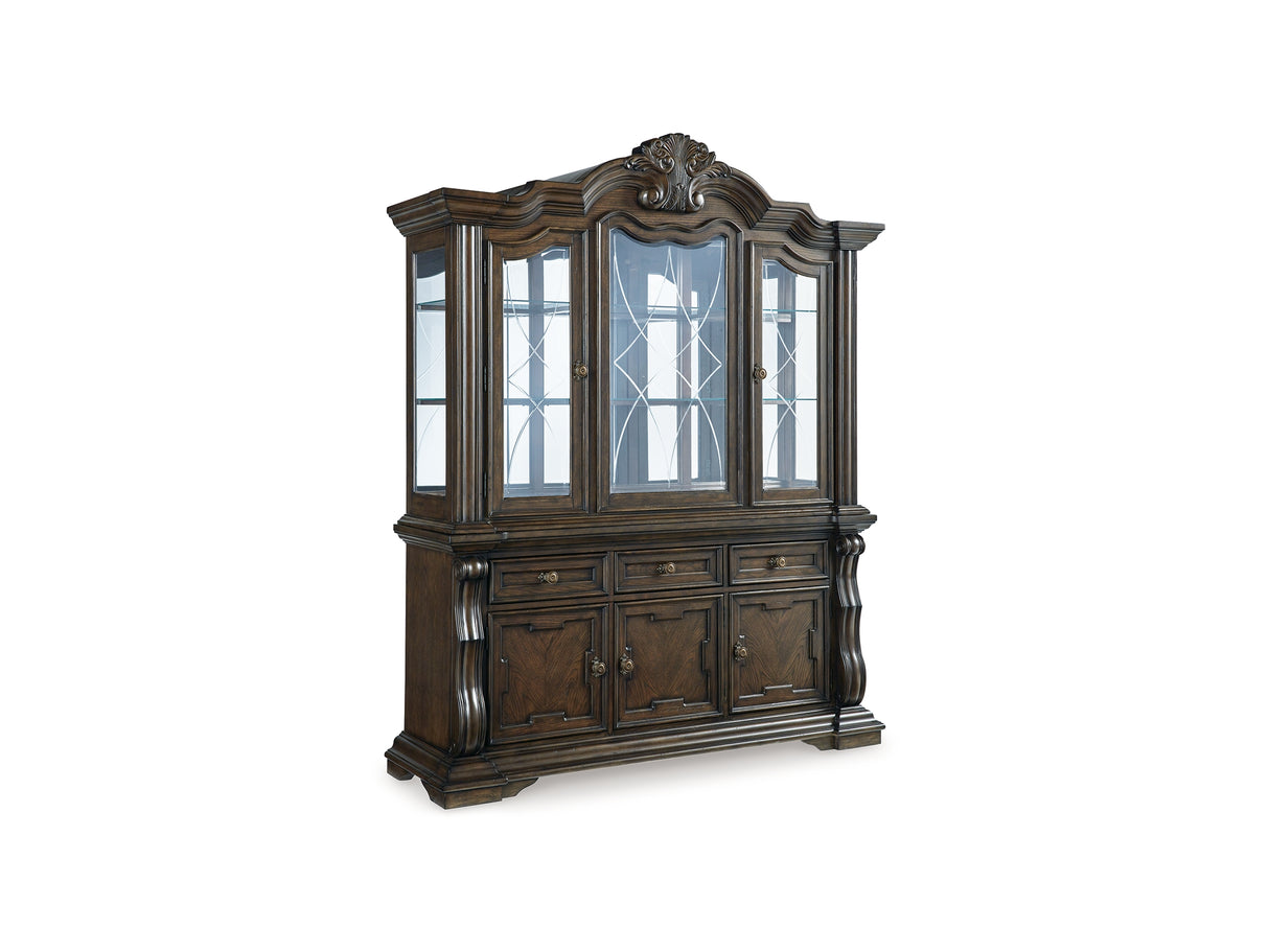 Maylee Dark Brown Dining Buffet And Hutch