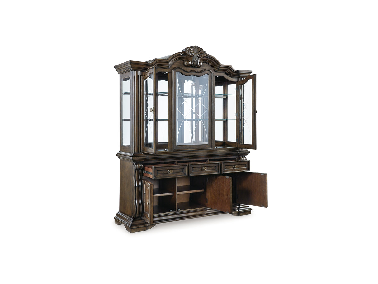 Maylee Dark Brown Dining Buffet And Hutch