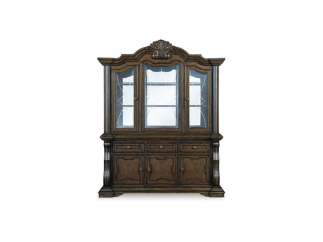 Maylee Dark Brown Dining Buffet And Hutch