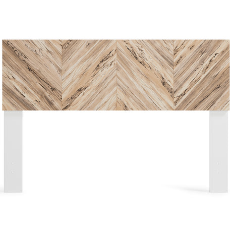 Piperton Two-Tone Brown/White Queen Panel Headboard