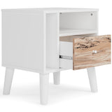 Piperton Two-Tone Brown/White Nightstand