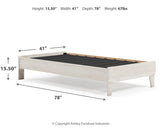 Socalle Light Natural Twin Platform Bed