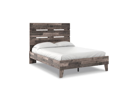 Neilsville Multi Gray Full Panel Platform Bed