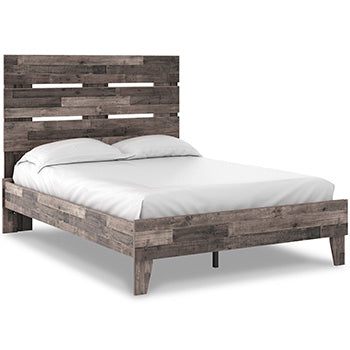 Neilsville Multi Gray Full Panel Platform Bed