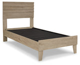 Oliah Natural Twin Panel Platform Bed