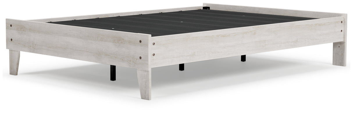 Shawburn Whitewash Full Platform Bed