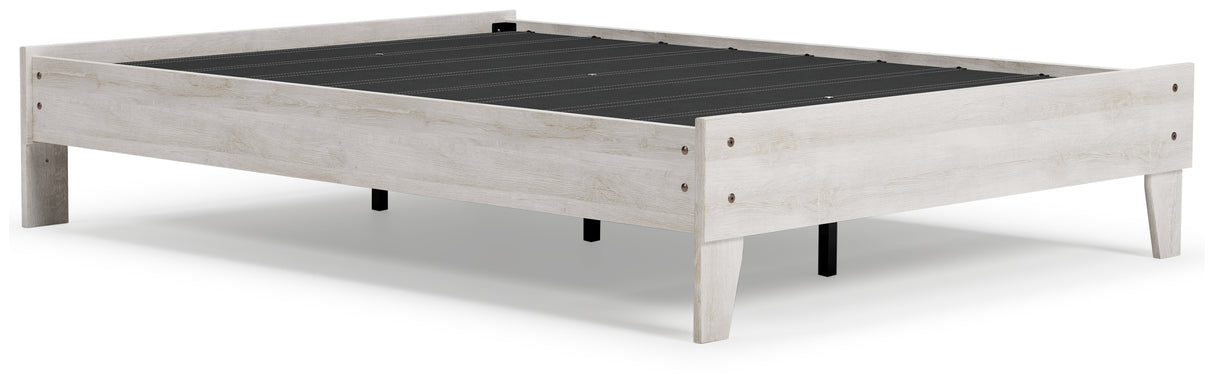 Shawburn Whitewash Full Platform Bed