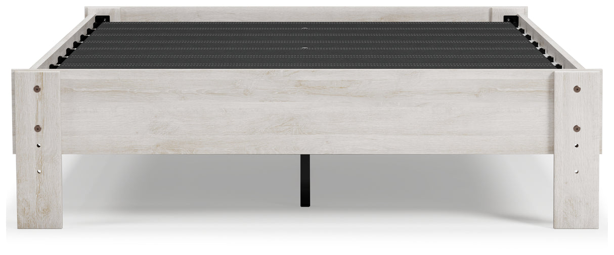 Shawburn Whitewash Full Platform Bed