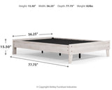 Shawburn Whitewash Full Platform Bed