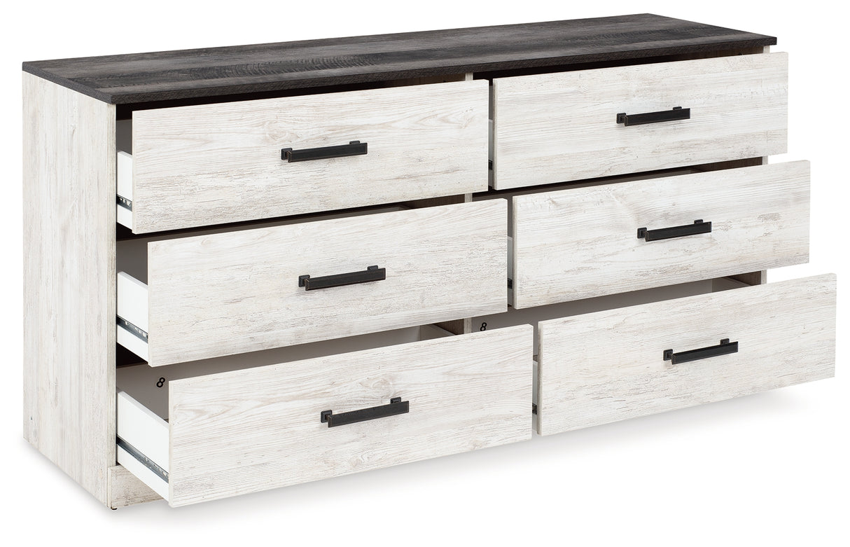Shawburn Whitewash/Charcoal Gray Dresser