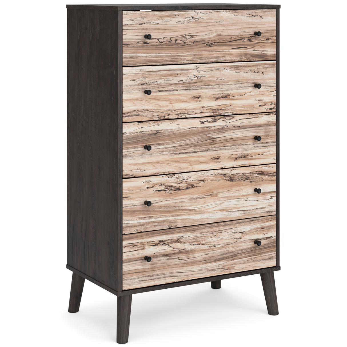 Piperton Two-Tone Brown/Black Chest Of Drawers