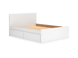 Onita White Queen Panel Platform Bed With 1 Side Storage
