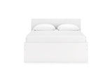 Onita White Queen Panel Platform Bed With 1 Side Storage