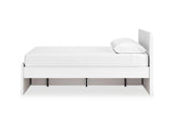Onita White Queen Panel Platform Bed With 1 Side Storage