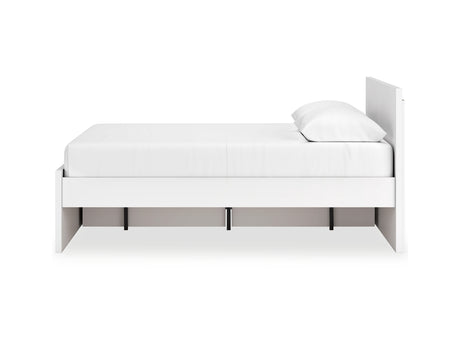 Onita White Queen Panel Platform Bed With 1 Side Storage