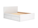 Onita White Queen Panel Platform Bed With 2 Side Storage