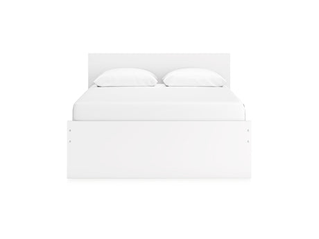 Onita White Queen Panel Platform Bed With 2 Side Storage