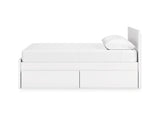Onita White Queen Panel Platform Bed With 2 Side Storage