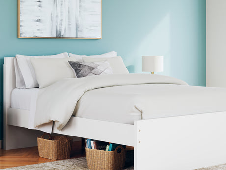 Onita White Queen Panel Platform Bed