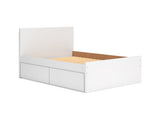 Onita White Full Panel Platform Bed With 1 Side Storage
