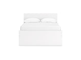 Onita White Full Panel Platform Bed With 1 Side Storage