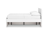 Onita White Full Panel Platform Bed With 1 Side Storage