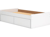 Onita White Twin Platform Bed With 1 Side Storage