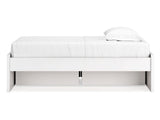 Onita White Twin Platform Bed With 1 Side Storage