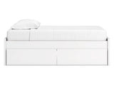 Onita White Twin Platform Bed With 1 Side Storage