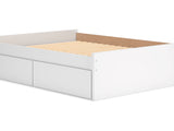 Onita White Queen Platform Bed With 2 Side Storage