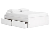 Onita White Queen Platform Bed With 2 Side Storage