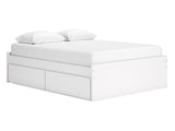 Onita White Queen Platform Bed With 2 Side Storage