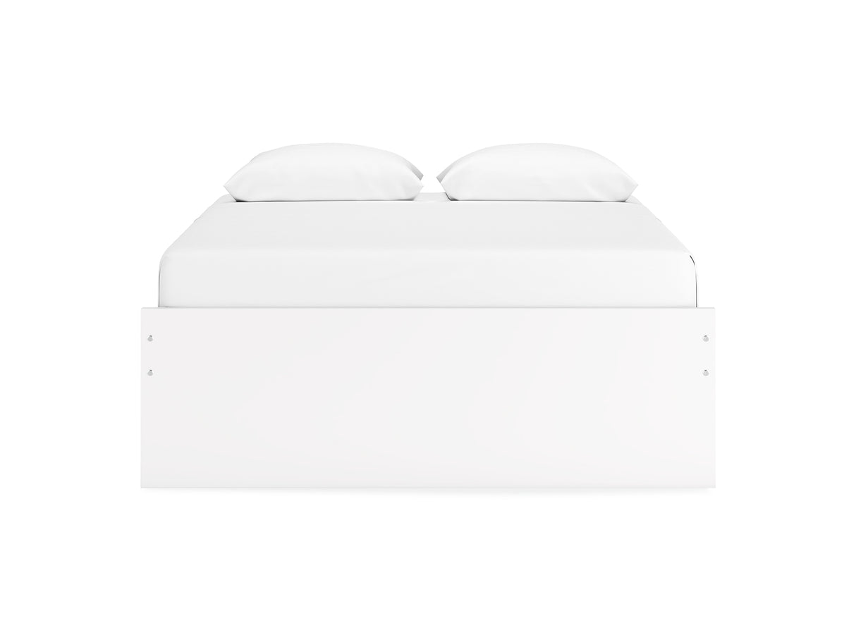 Onita White Queen Platform Bed With 2 Side Storage