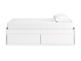 Onita White Queen Platform Bed With 2 Side Storage