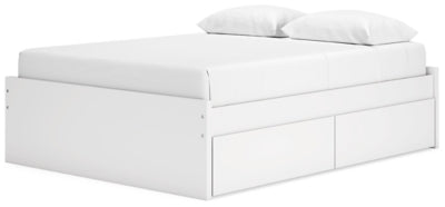 Onita White Queen Platform Bed With 2 Side Storage