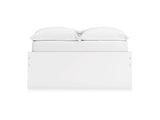 Onita White Full Platform Bed With 1 Side Storage