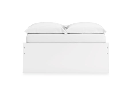 Onita White Full Platform Bed With 1 Side Storage